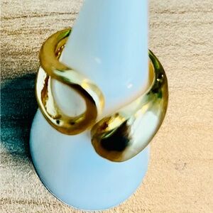 Gold Sculptural Open Band Ring